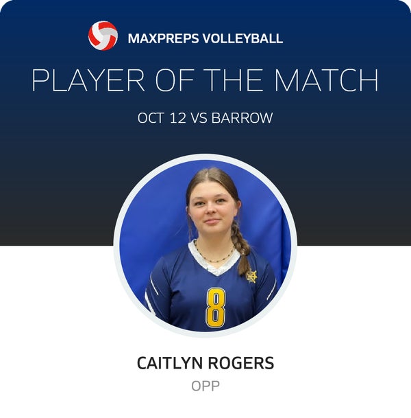 #8 Caitlyn Rogers Player of the Game badge