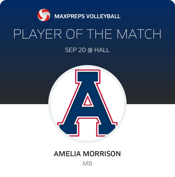 #10 Amelia Morrison Player of the Game badge