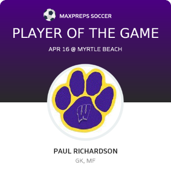 #17 Paul Richardson Player of the Game badge