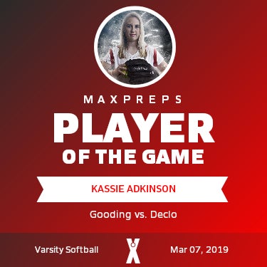 #6 Kassie Adkinson Player of the Game badge