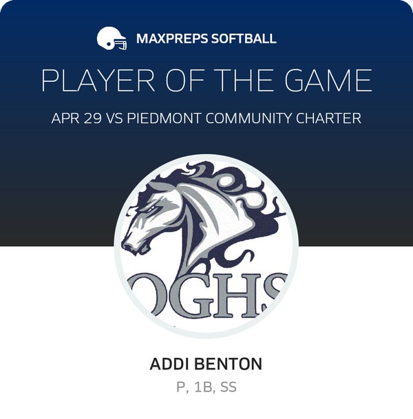 #2 Addi Benton Player of the Game badge