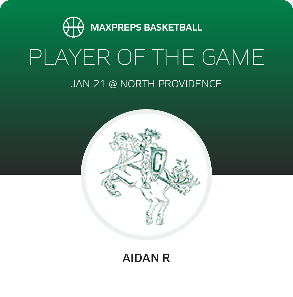 #3 Aidan Rice Player of the Game badge