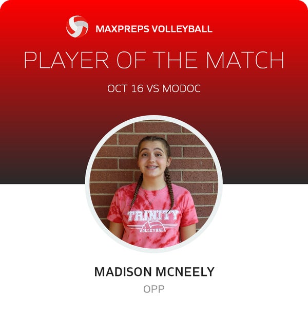 #7 MADISON MCNEELY Player of the Game badge