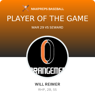 #4 Will Reimer Player of the Game badge