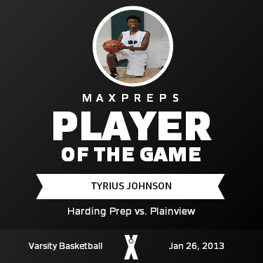#4 Tyrius Johnson Player of the Game badge