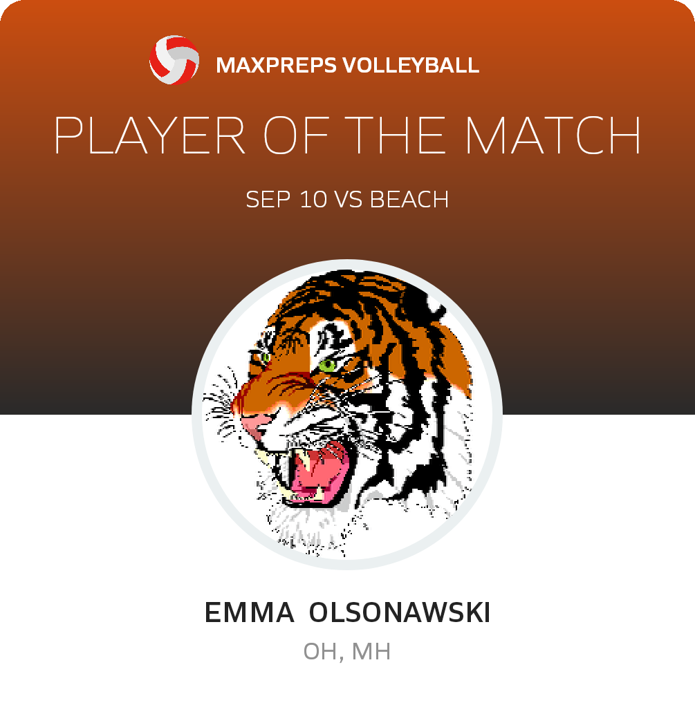 #3 Emma  Olsonawski Player of the Game badge