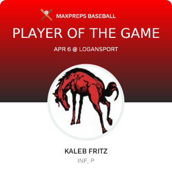 #3 Kaleb Fritz Player of the Game badge