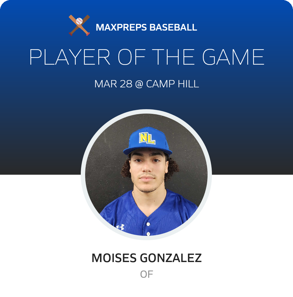 #7 Moises Gonzalez Player of the Game badge