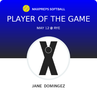 #20 Jane  Domingez Player of the Game badge