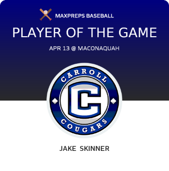#32 Jake  Skinner Player of the Game badge