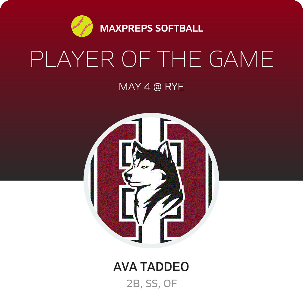 #4 Ava Taddeo Player of the Game badge