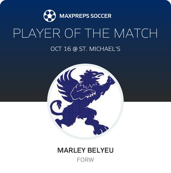 #14 Marley Belyeu Player of the Game badge
