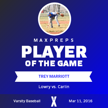 #3 Trey Marriott Player of the Game badge