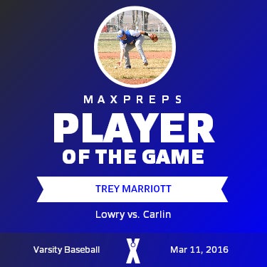 #3 Trey Marriott Player of the Game badge