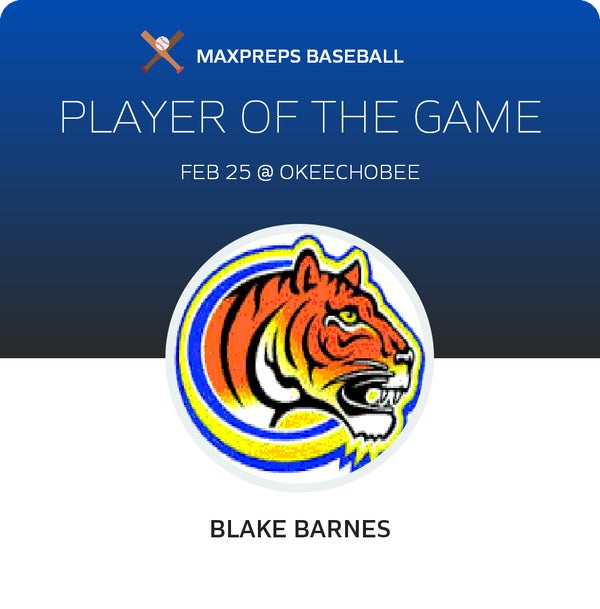 #11 Blake Barnes Player of the Game badge