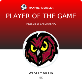 #1 Wesley McLin Player of the Game badge