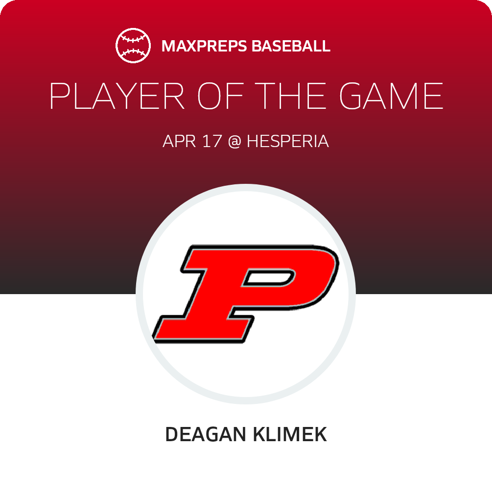 #7 Deagan Klimek Player of the Game badge
