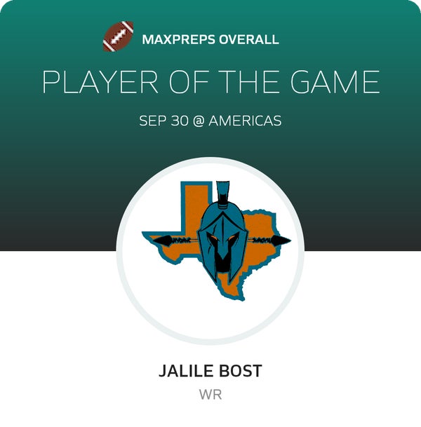 #6 Jalile Bost Player of the Game badge