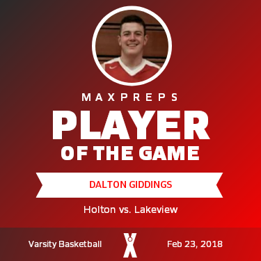 #13 Dalton Giddings Player of the Game badge