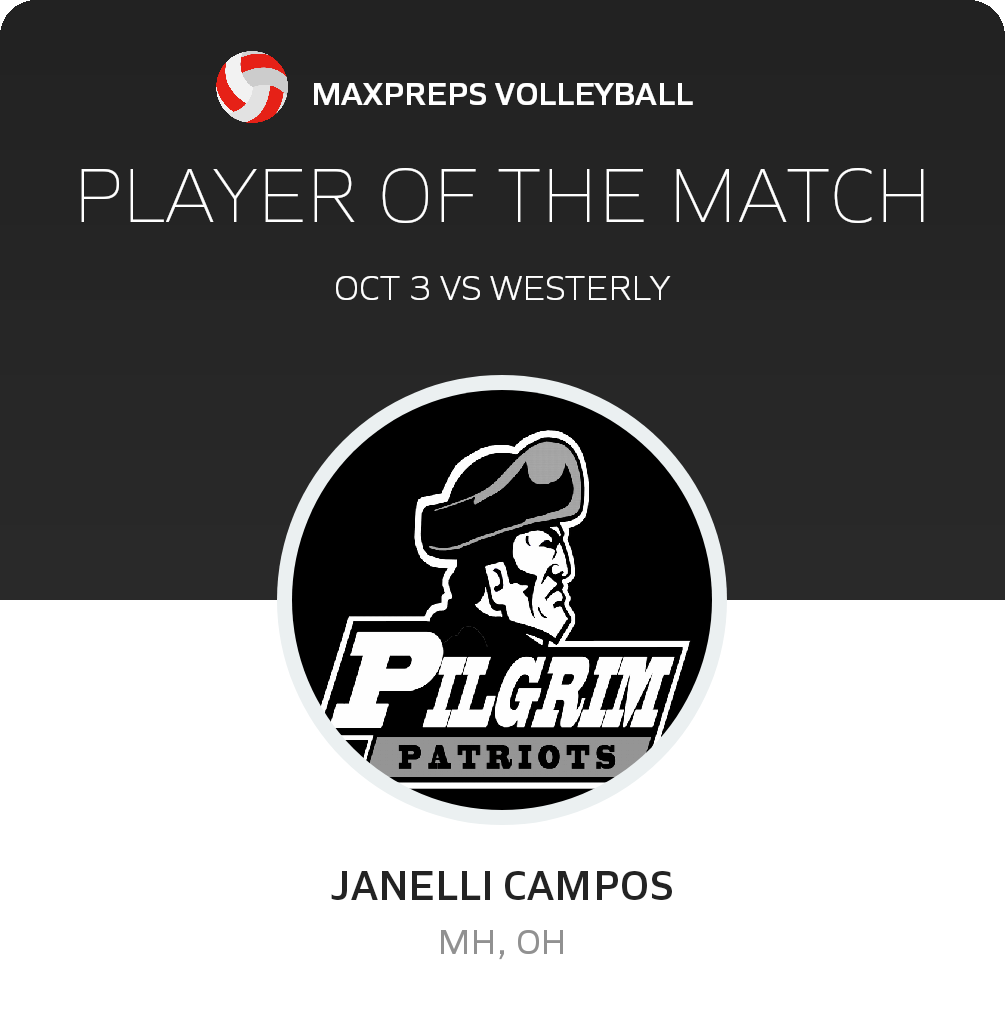 #12 Janelli Campos Player of the Game badge