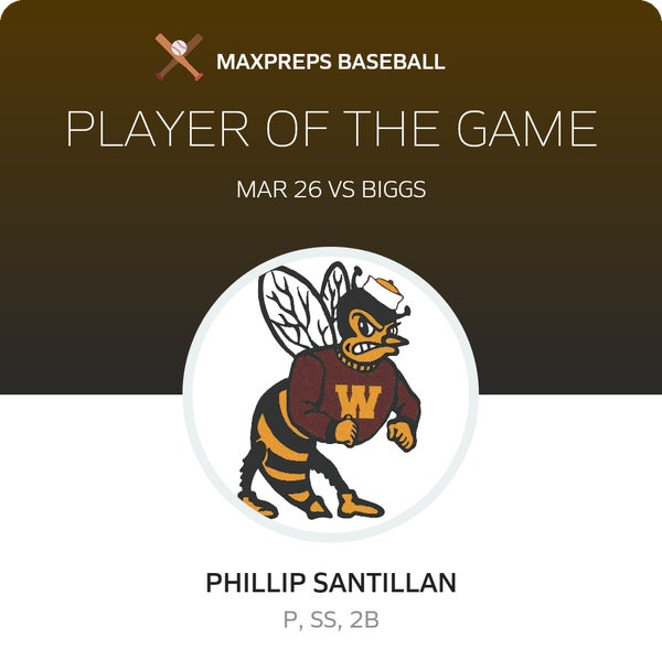 #9 Phillip Santillan Player of the Game badge