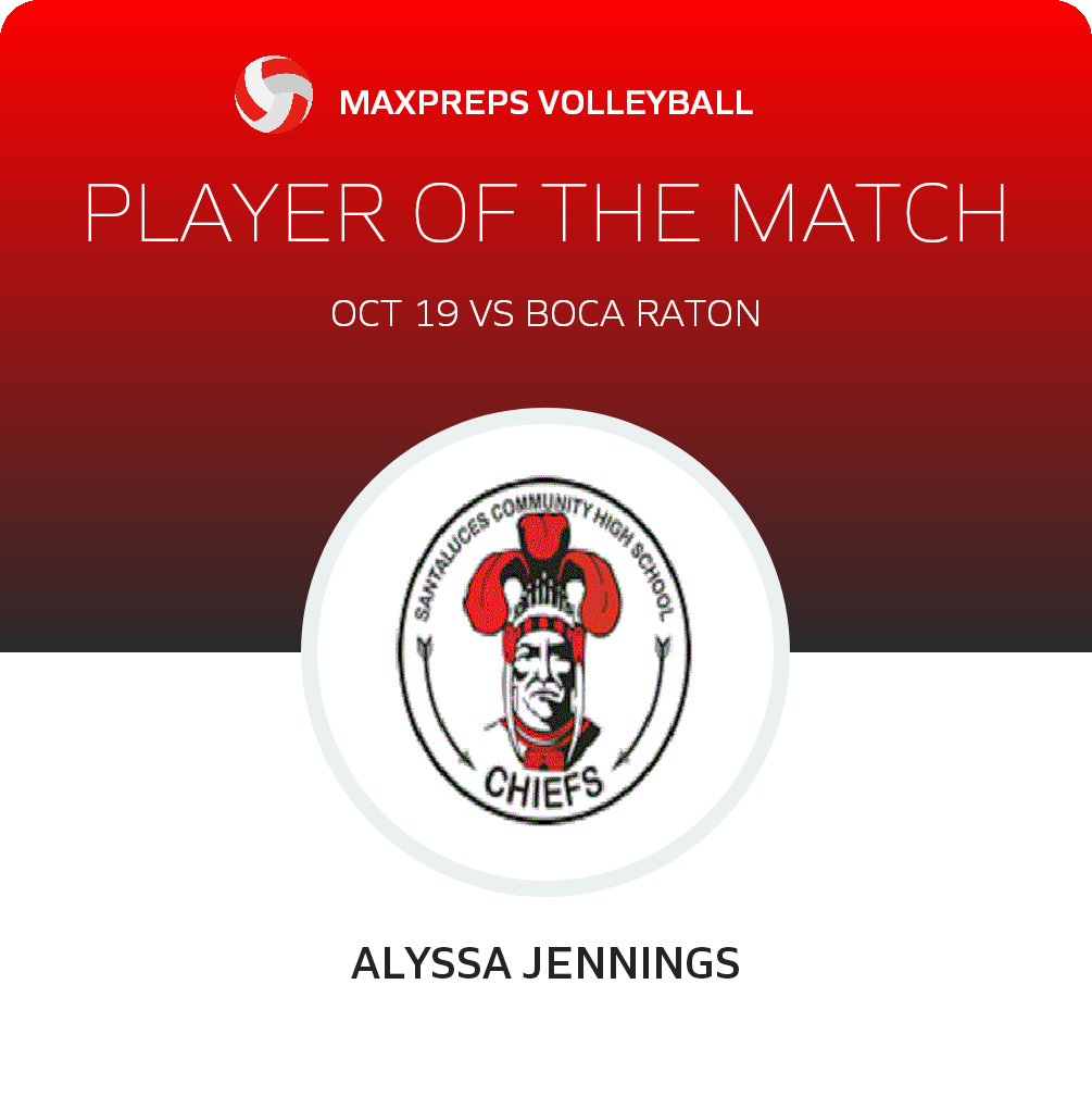 Alyssa Jennings Player of the Game badge