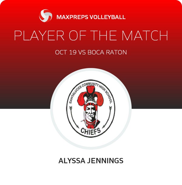 Alyssa Jennings Player of the Game badge
