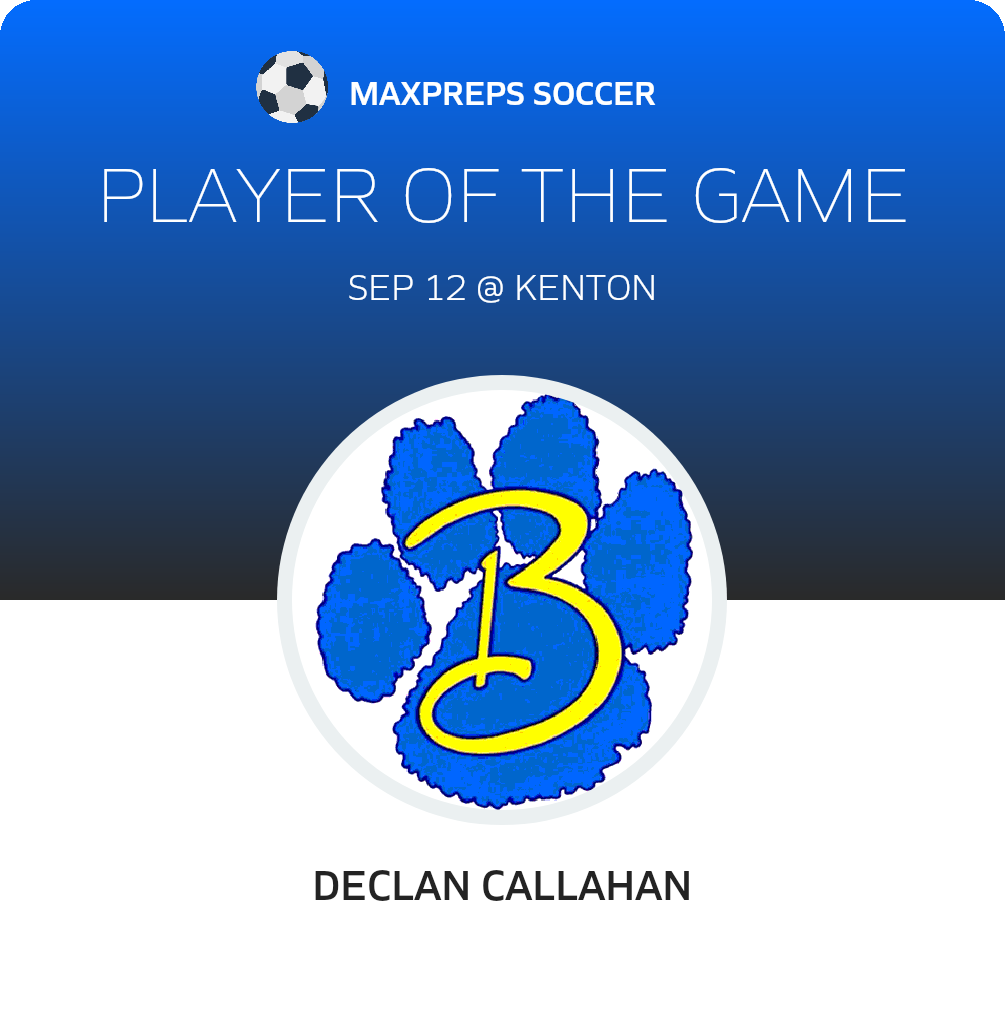 #6 Declan Callahan Player of the Game badge