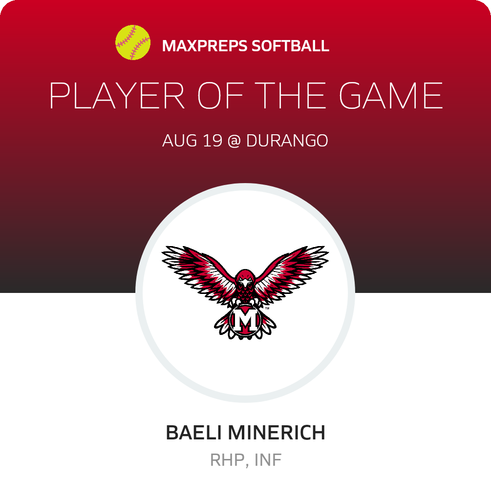 #16 Baeli Minerich Player of the Game badge