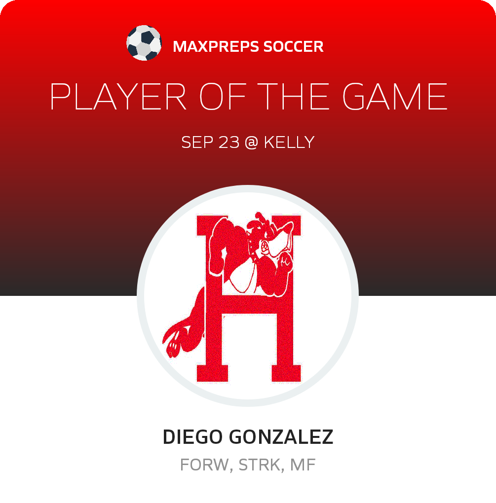 #10 DIEGO GONZALEZ Player of the Game badge