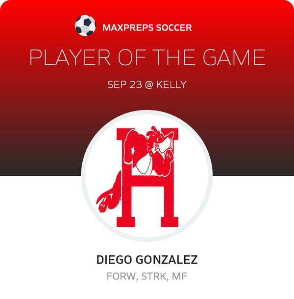 #10 DIEGO GONZALEZ Player of the Game badge