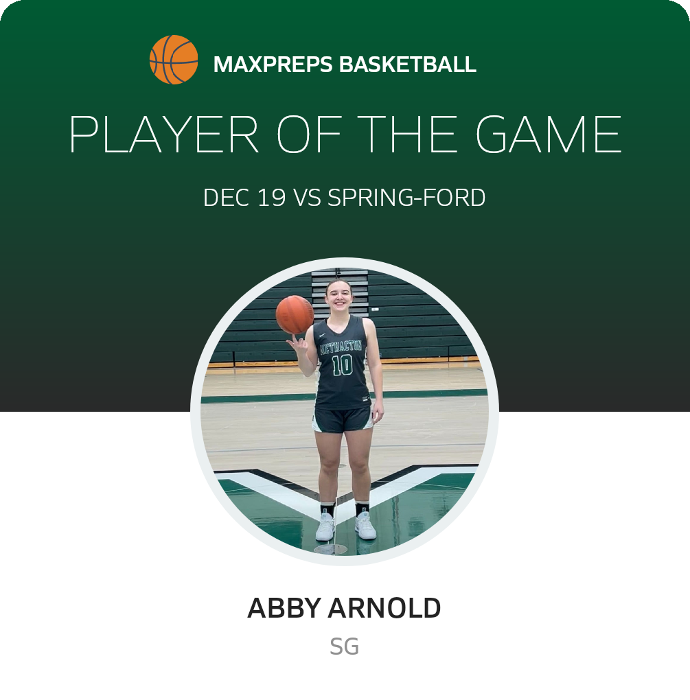 #10 Abby Arnold Player of the Game badge
