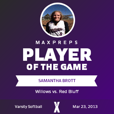 #4 Samantha Brott Player of the Game badge