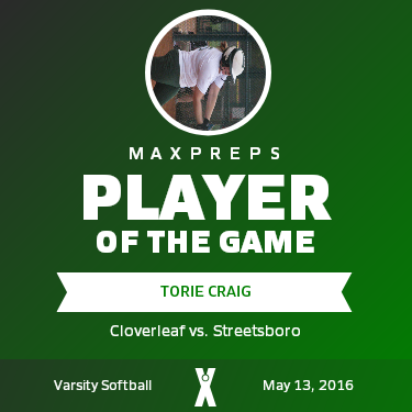 #5 Torie Craig Player of the Game badge