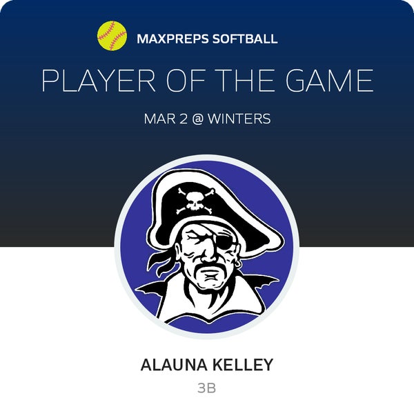 #7 Alauna Kelley Player of the Game badge