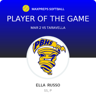 #25 Ella  Russo Player of the Game badge
