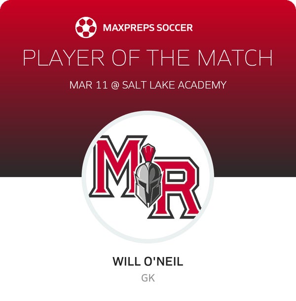#33 Will O'Neil Player of the Game badge