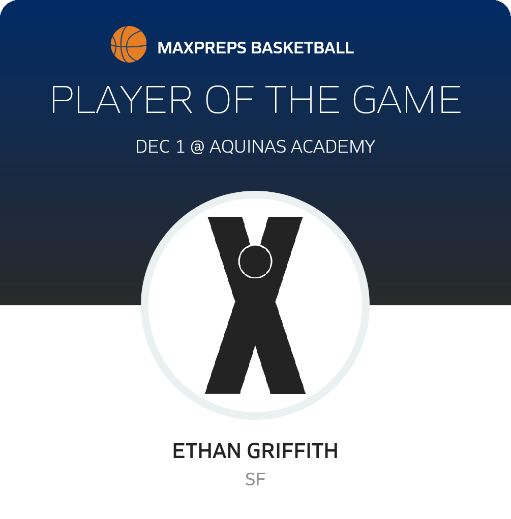 #32 Ethan Griffith Player of the Game badge