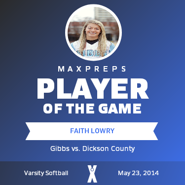 #21 Faith Lowry Player of the Game badge