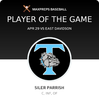 Siler Parrish Player of the Game badge