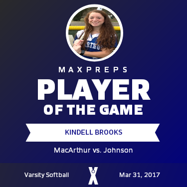 #3 Kindell Brooks Player of the Game badge