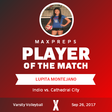 #15 Lupita Montejano Player of the Game badge
