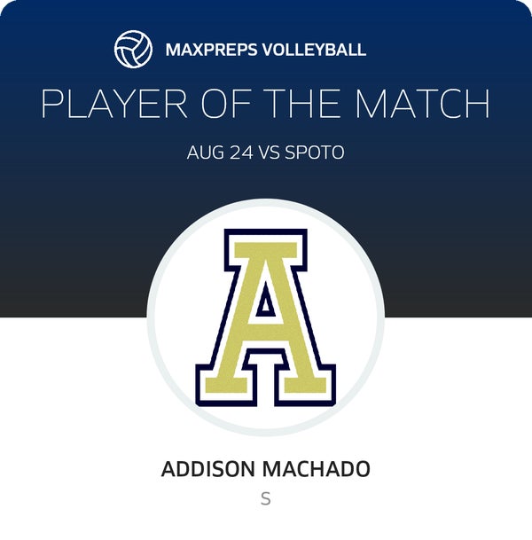 #7 Addison Machado Player of the Game badge