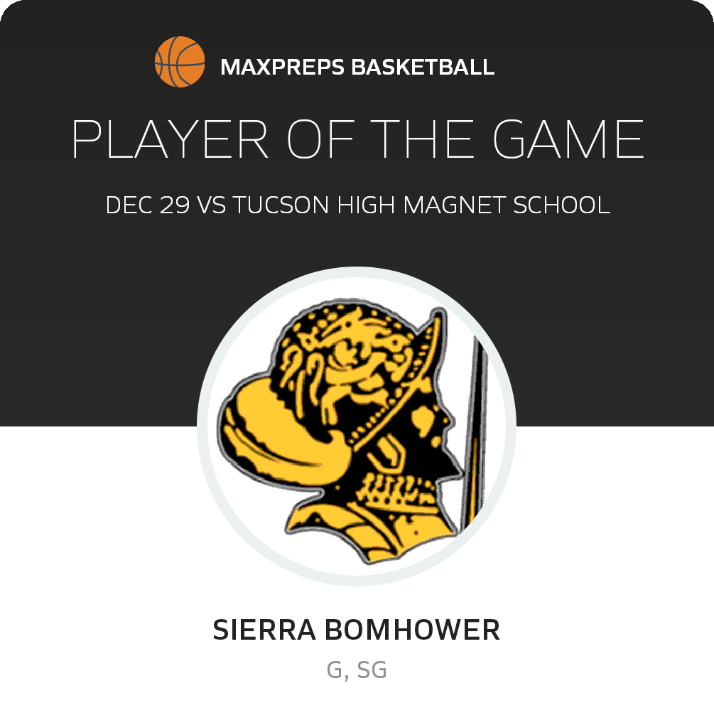 #23 Sierra Bomhower Player of the Game badge