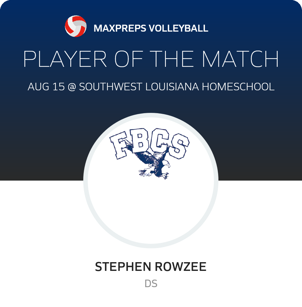 #30 Stephen Rowzee Player of the Game badge