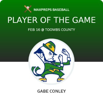#8 Gabe Conley Player of the Game badge