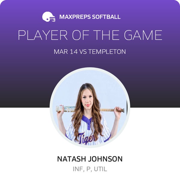 #3 Natash Johnson Player of the Game badge