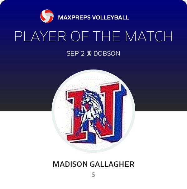 #9 Madison Gallagher Player of the Game badge