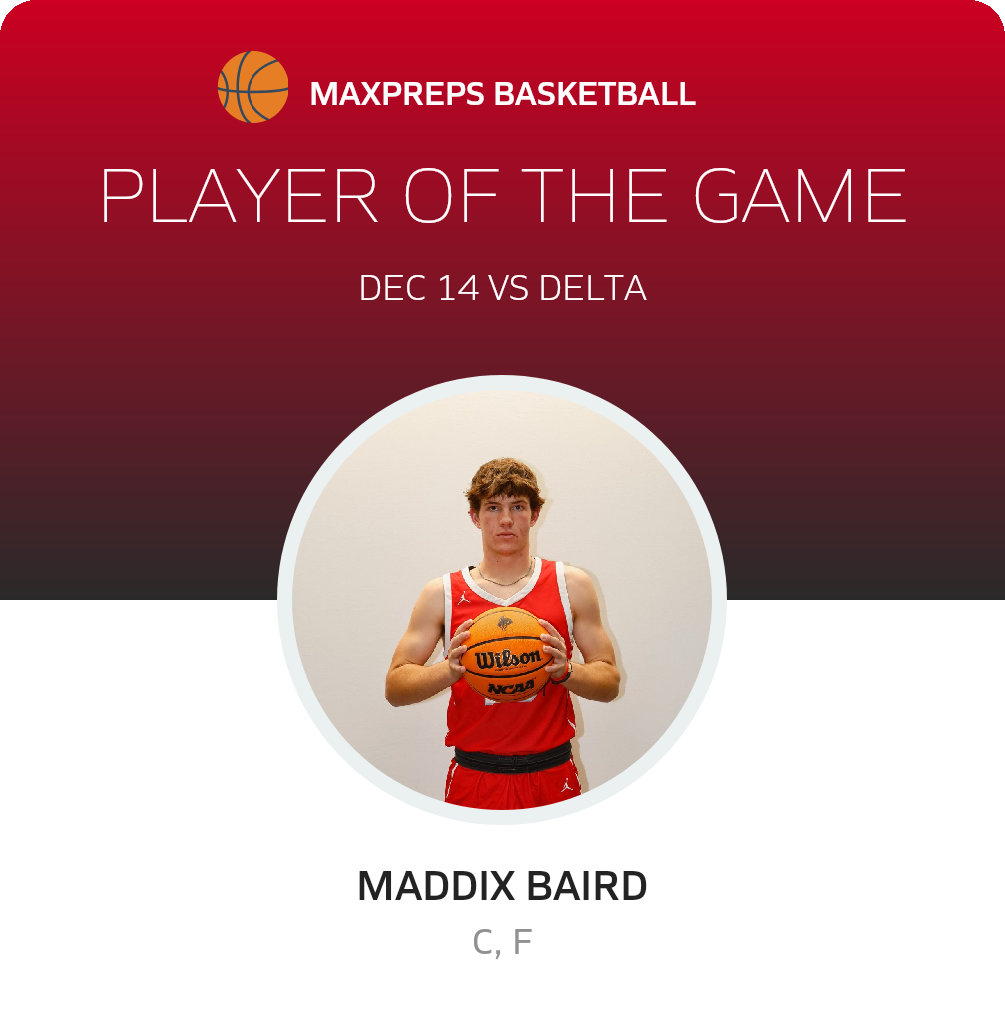 #25 Maddix Baird Player of the Game badge
