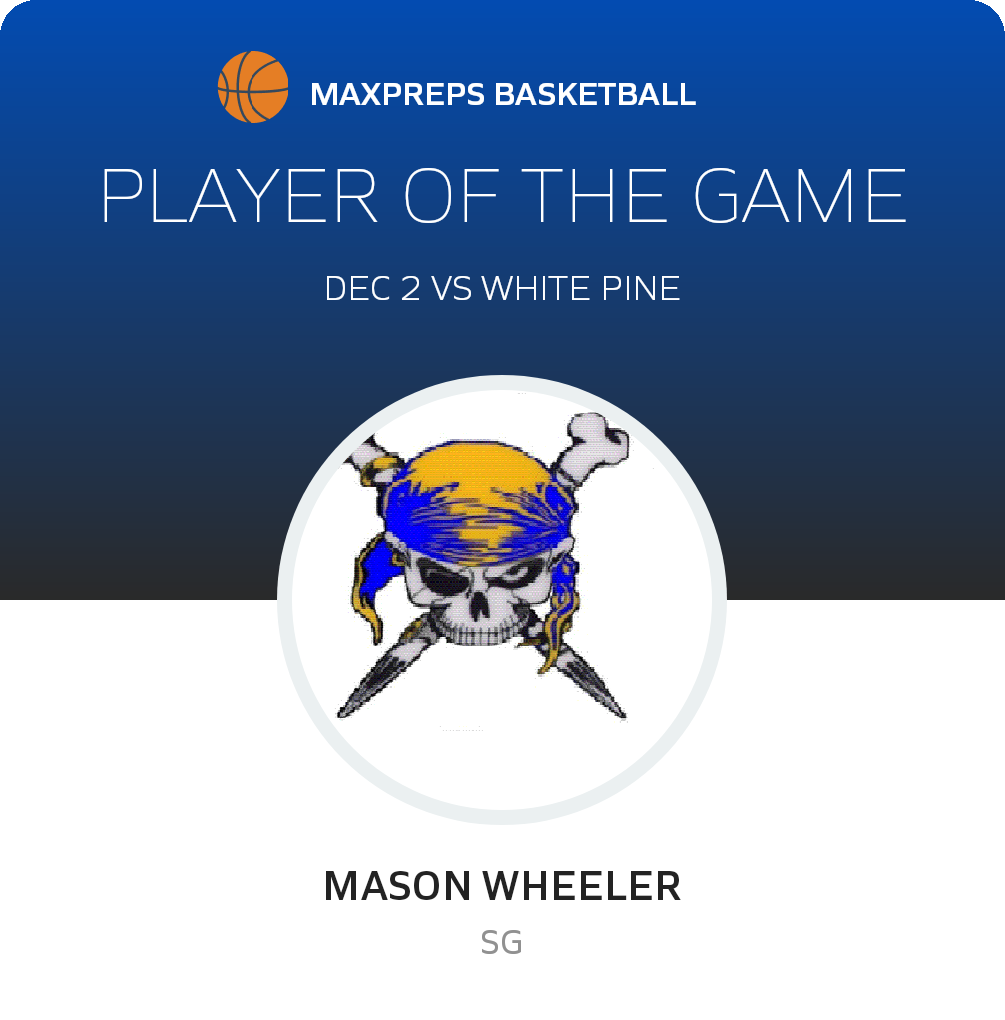 #3 Mason Wheeler Player of the Game badge